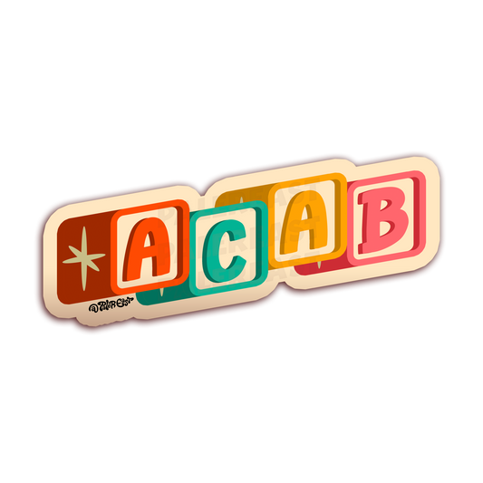 "ACAB" - Vinyl Sticker - 3″ × 0.96″