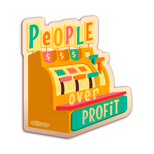 "People Over Profit" - Vinyl Sticker - 2.56″ × 2.97″